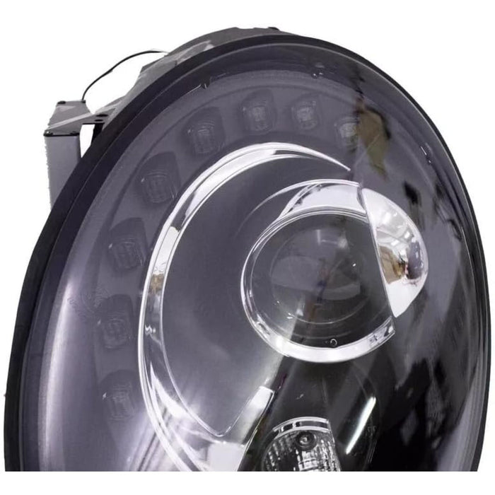 LED Projector Headlights with High/Low Beam for Volkswagen Beetle 2006–2011 Black
