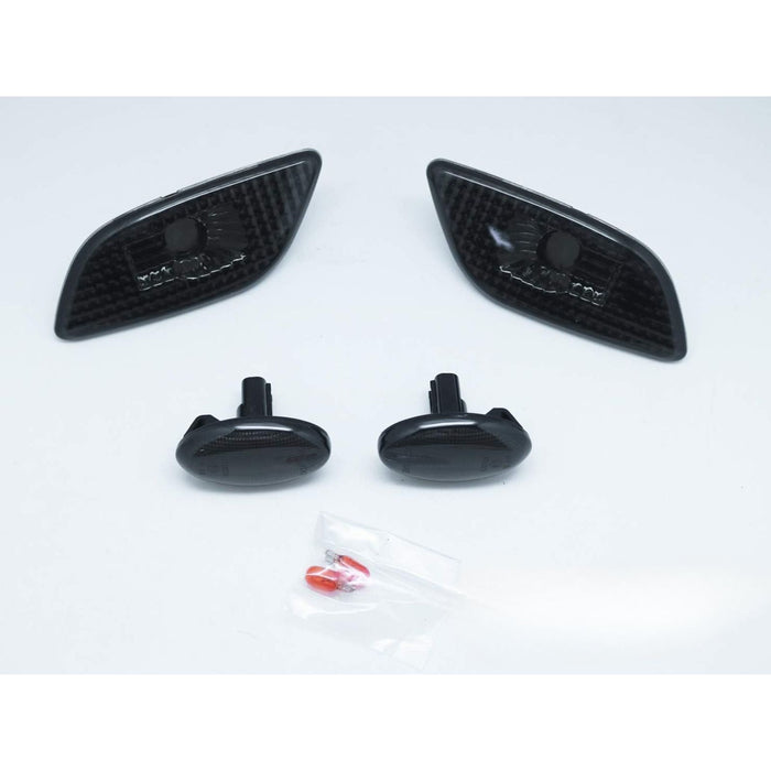 LED Side Markers Smoke Lens Lights Combo Compatible With 2002-2003 Subaru Impreza WRX STI