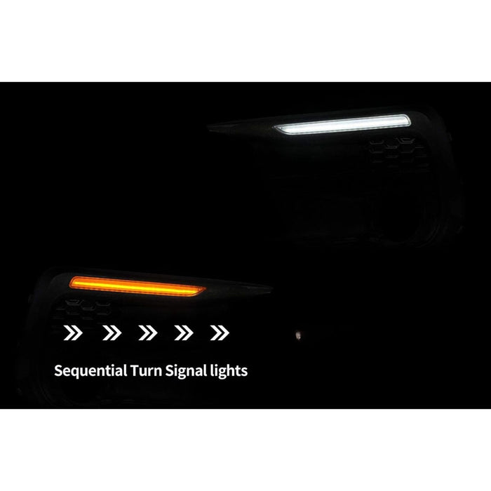 Sequential LED Turn Signal + DRL Bezel Lights Compatible With Subaru WRX STI 2018-2020