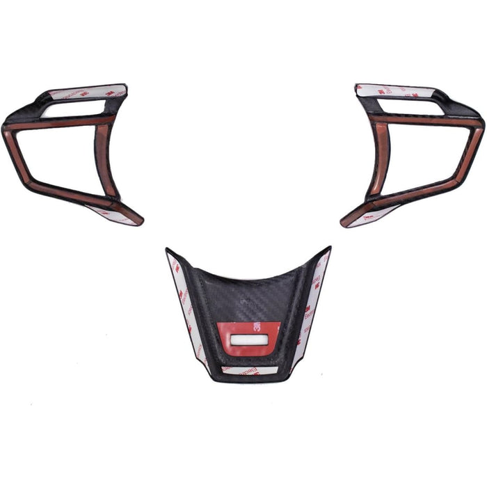 Carbon Fiber Steering Wheel Spoke Covers 3pcs Set for Subaru WRX GT VB 2022–2024