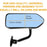 F1 Style Black Gloss Side View Mirrors Universal Fit (2-Piece Set)