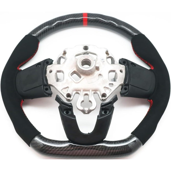 Carbon Fiber & Suede Steering Wheel – For Mini Cooper F56/F55/F57 S & JCW (2014–2021)