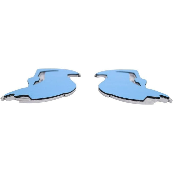 Grim Skull Zinc Alloy Car Emblem Pair – 3D Metal Badge Left & Right Set, Gothic Biker Style