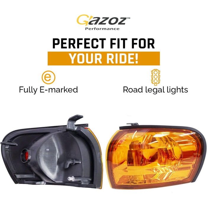 Crystal Amber Corner Lights (E-Mark) for Subaru Impreza GC8 / CC8A / Outback (1992–2000)