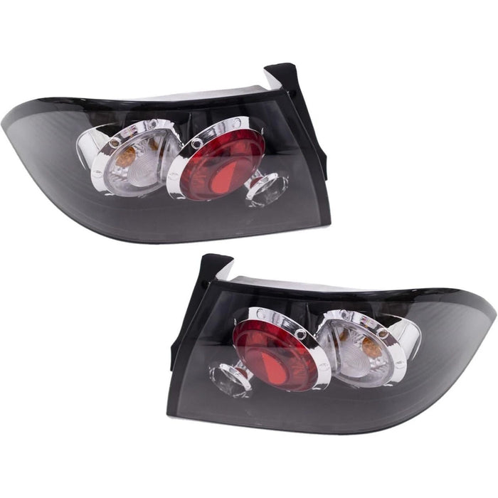 Clear Lens Black Housing LED Tail Lights – For Mitsubishi Lancer ES / OZ Rally / LS (2004–2006)