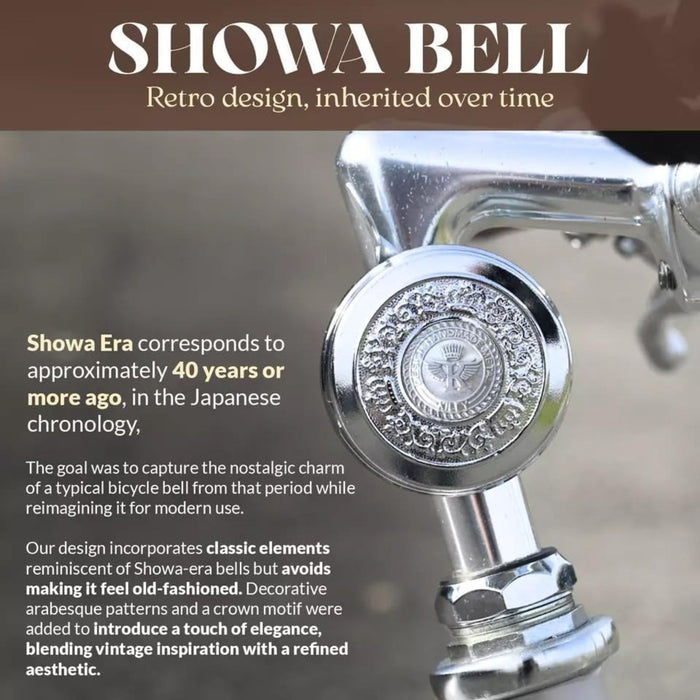 Showa Retro Vintage Classic Bicycle Bell – Silver (LM-025)