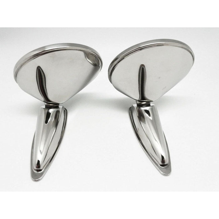 Vintage Classic Round Chrome Mirrors Set – Universal Fit (60s–80s Style)