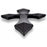 3D Pointed Cross Gloss Black Emblem Decal – Universal Fit for Cars, Trucks &amp; Motorcycles