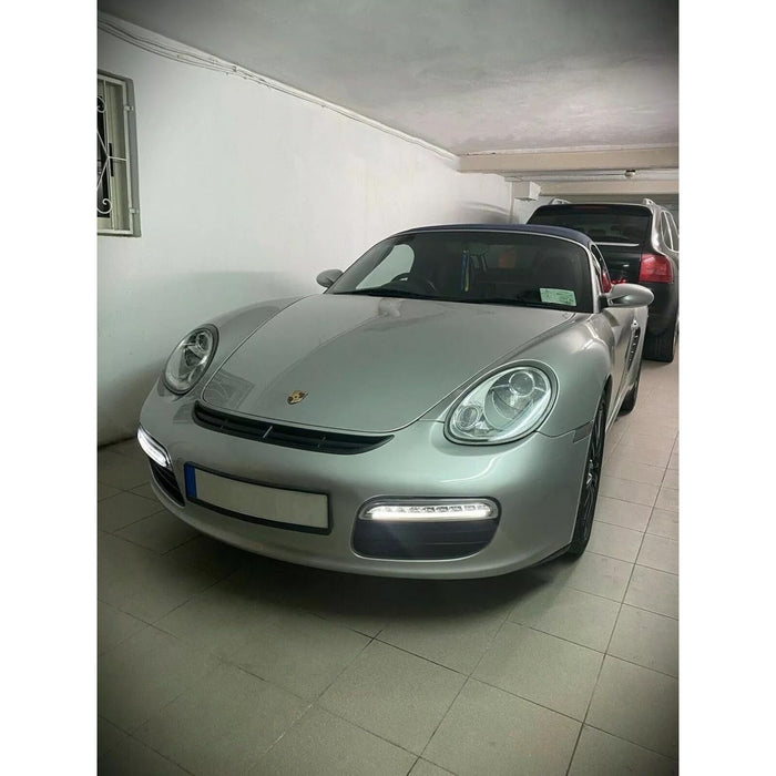LED Daytime Running Lights (Clear Lens) – For Porsche Boxster 987 (2005–2008)