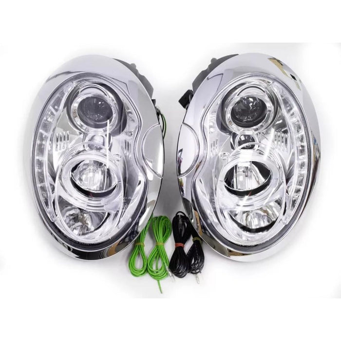 LED Daytime Lights Projector Headlights Clear for Mini Cooper R50 R52 R53 2002–2006