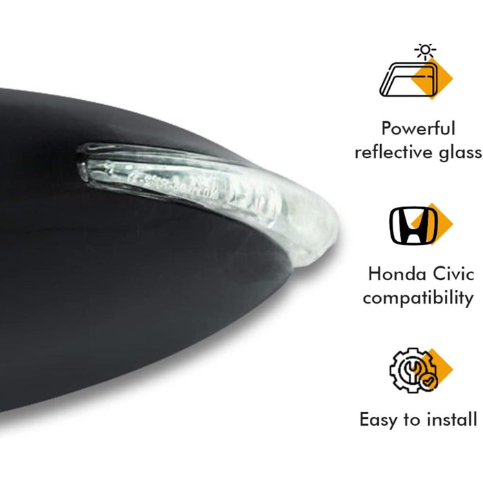 LED Turn Signal Side Mirror Set (2-in-1) for Honda Civic FD / Acura CSX (2006–2011)