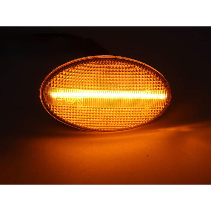 LED Side Markers Clear Lens Turn Lights Compatible With 2002-2007 Subaru Impreza WRX STI