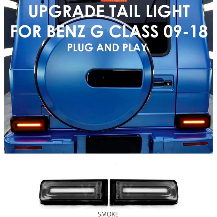 W464 Style LED Tail Lights (Smoke/Clear Lens) – For Mercedes-Benz W463 G-Class (1999–2018)
