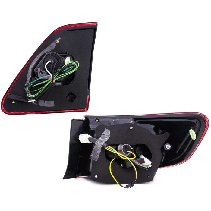 LED Tail Lights L-Shape Black Housing / Red Signal for Toyota Corolla Altis (2011–2013)