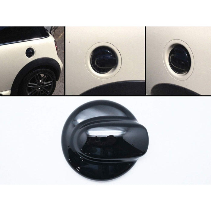 Glossy Black Fuel Gas Oil Tank Cap Cover Compatible With Mini Cooper R55–R61 (2007–2013)