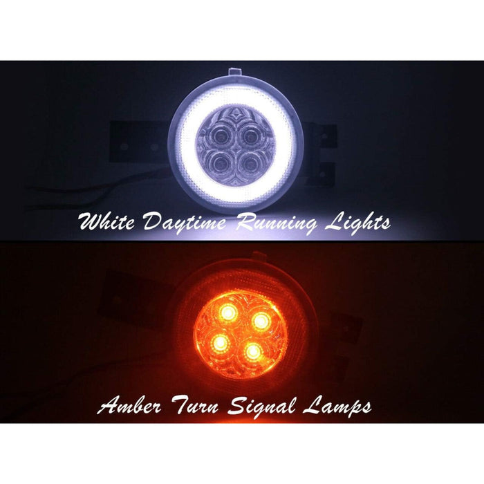 LED Turn Signal Indicator Halo Ring Light Clear Compatible With Mini Cooper R50 R52 R53 S
