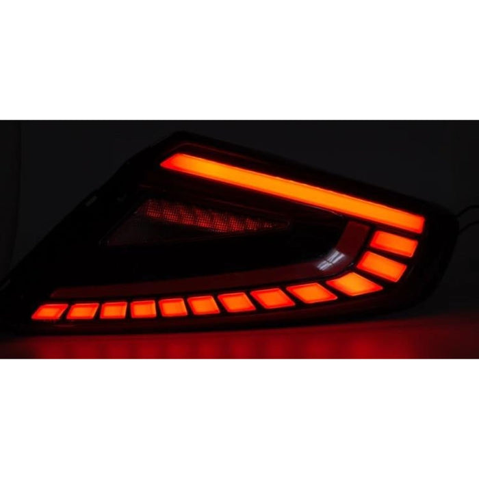 LED Tail Lights with Sequential Indicator & Startup Animation (Red / Clear Lens) – For Subaru WRX VB (2022–2026)
