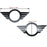 Front & Rear Glossy Black Emblem Badge Cover Compatible With 2017+ Mini Countryman F60