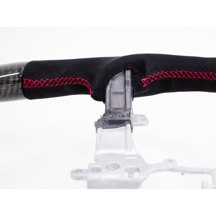 Carbon Fiber Suede Steering Wheel Red Stitching for Suzuki Jimny 2018–2024