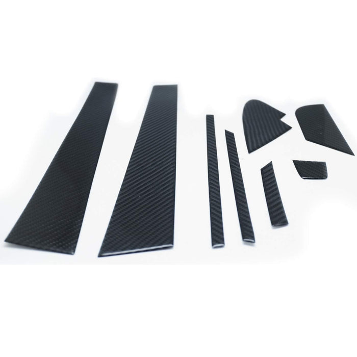 Carbon B Pillar Window Trim Covers Compatible With Subaru WRX / STI VA (2015–2021) – 15PCS