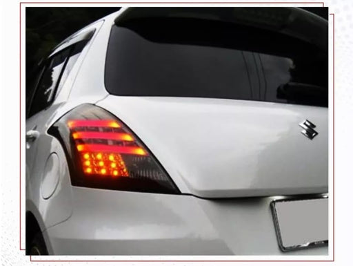 LED Tail Light Assembly Compatible with 2010-2016 Suzuki Swift Sport ZC32S - Smoked Black