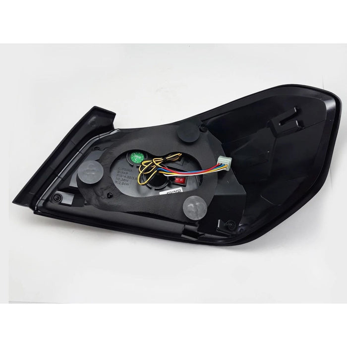 LED Tail Lights with Sequential Indicator (White Bar / Matte Black Housing) – For Subaru WRX / STI (2015–2021)