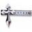 3D Pointed Cross Chrome Silver Emblem Decal – Universal Fit for Cars, Trucks & Motorcycles