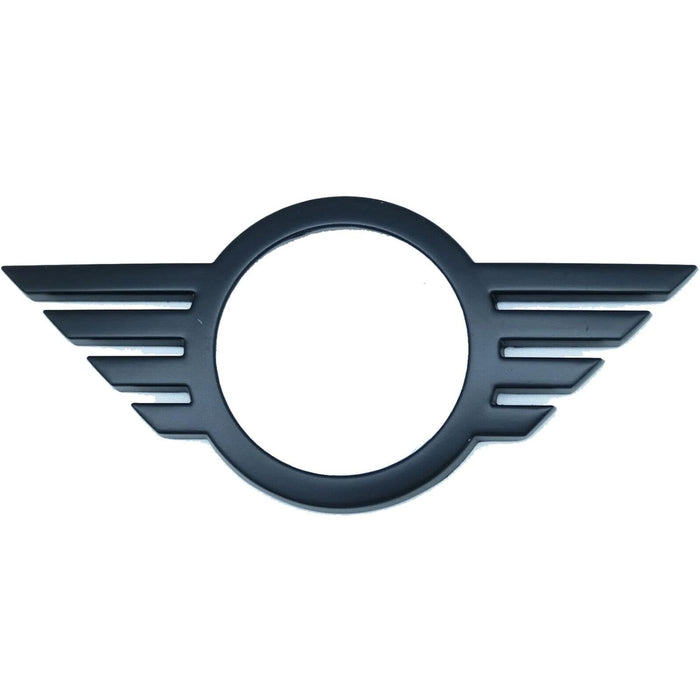 Metal Front & Rear Matte Black Emblem Badge Cover Compatible with 2018+ Mini Cooper F55 F56 F57