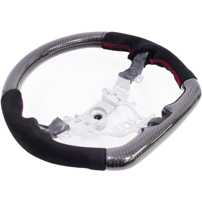 Carbon Fiber Suede Steering Wheel Red Stitching for Suzuki Jimny 2018–2024