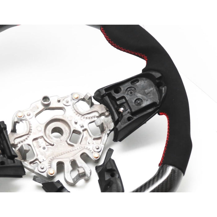 Carbon Fiber & Suede Steering Wheel – For Mini Cooper F56/F55/F57 S & JCW (2014–2021)