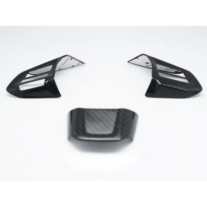 Carbon Steering Wheel Overlay Covers Compatible With 2015-2019 Subaru WRX STI VA