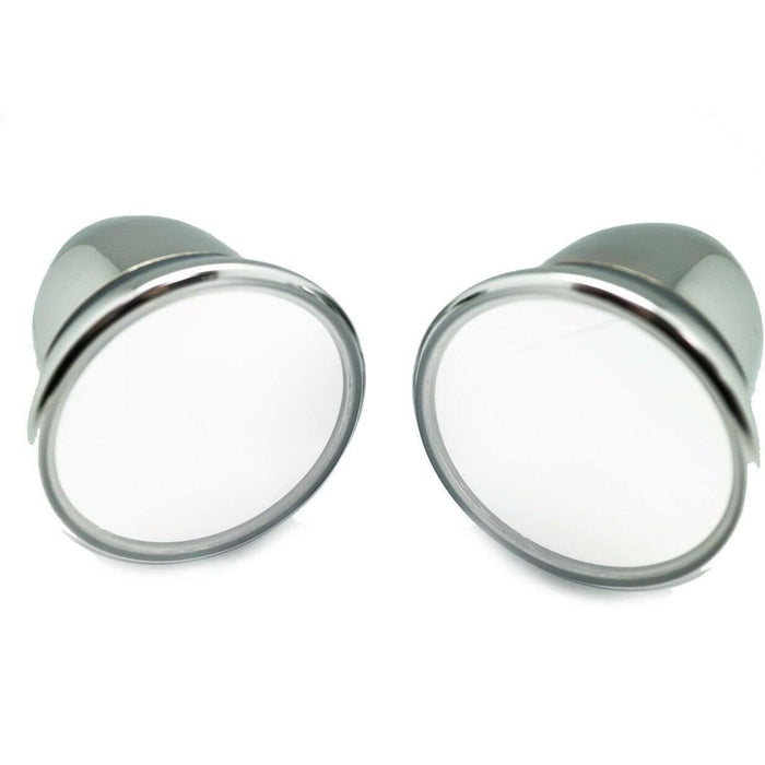 Universal Vintage Classic Chrome Outside Mirrors Pair - Retro Round Style for 60's 70's 80's Cars