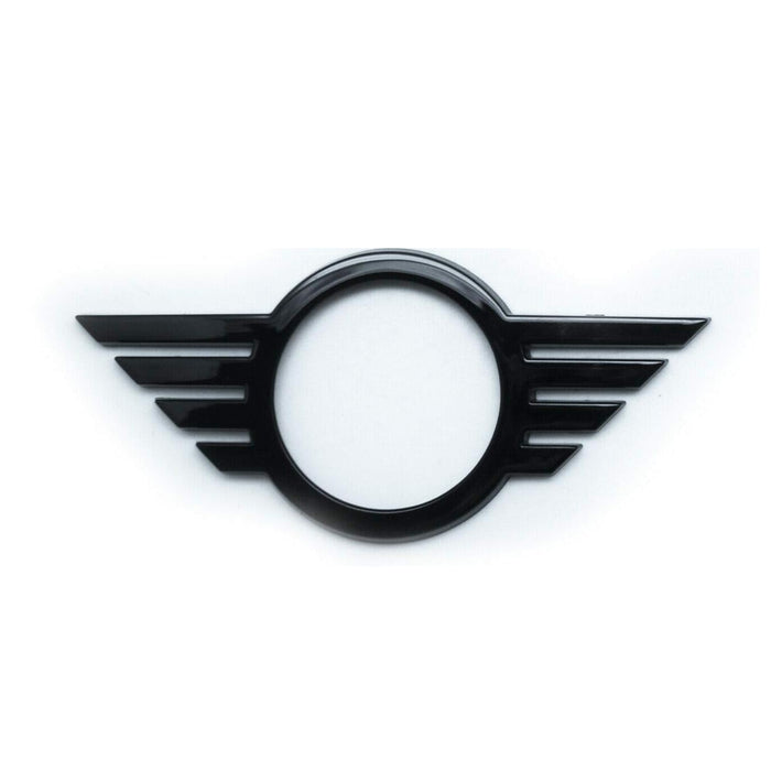 Front & Rear Glossy Black Emblem Badge Cover Compatible With Mini Cooper Clubman F54 (2019+)