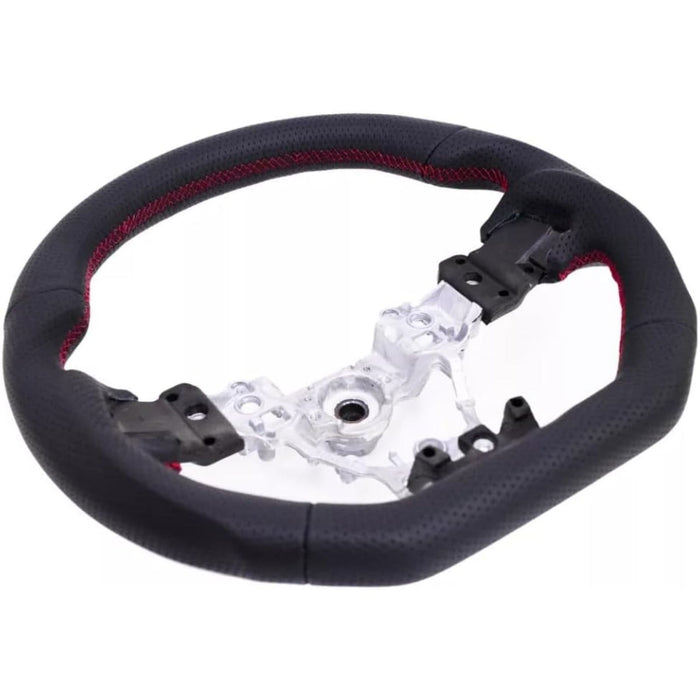 CarLab Black Aluminum Leather Steering Wheel – 2015–2021 Subaru WRX STI VA