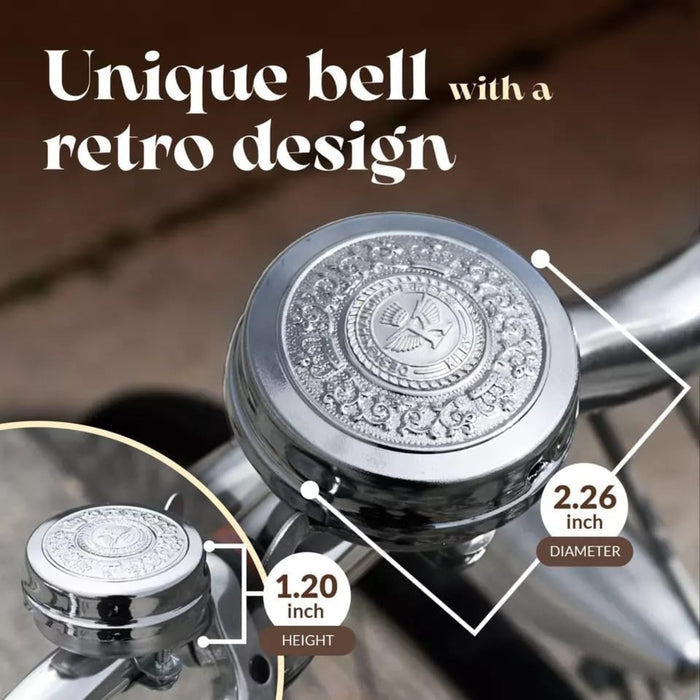 Showa Retro Vintage Classic Bicycle Bell – Silver (LM-025)