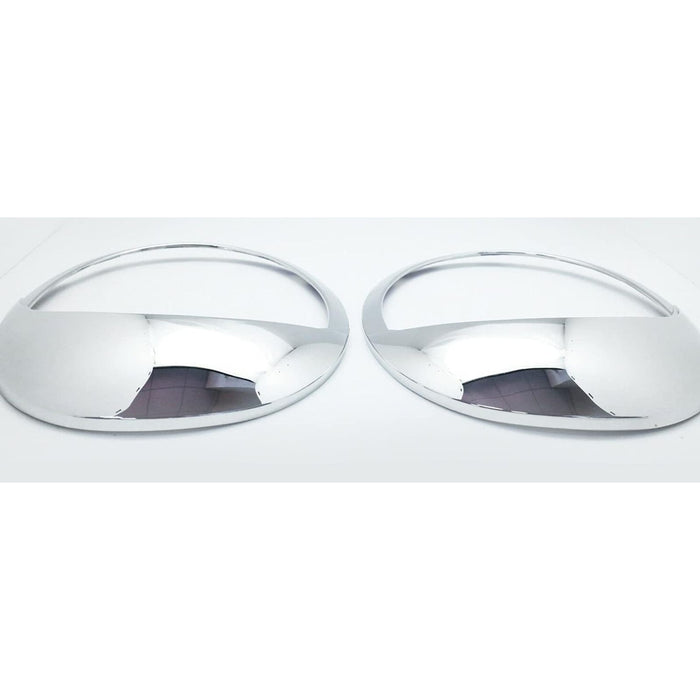 Chrome Headlights Lamp Eye Lid Brows Eyelids Cover Compatible With 1999-2005 Volkswagen New Beetle