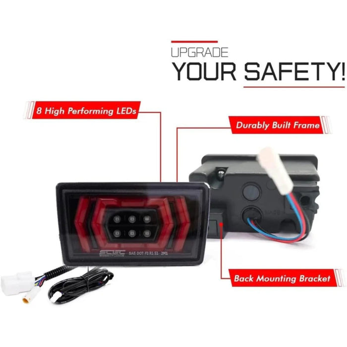 F1 4th Brake Light V2 For 2015-2021 Subaru WRX STI W/DRL Red Bar - Clear Lens