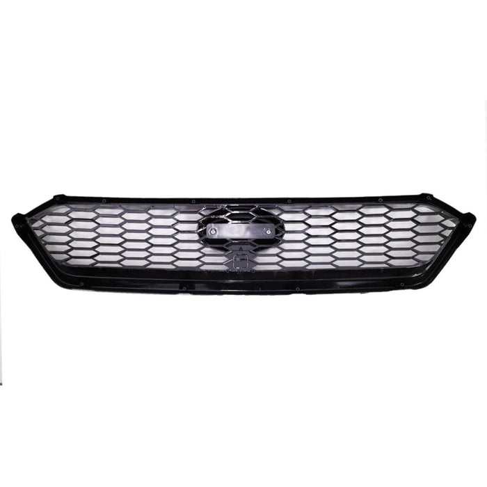 Euro Style Front Grille with Emblem Bracket – Gloss Black for Subaru WRX & STI (2018–2021, VA)