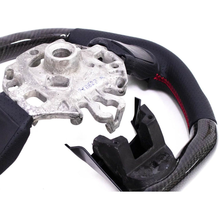 Aluminum Nappa Leather Steering Wheel Red Stitching for Mini Cooper F54 F55 F56 F57 F60 LCI2