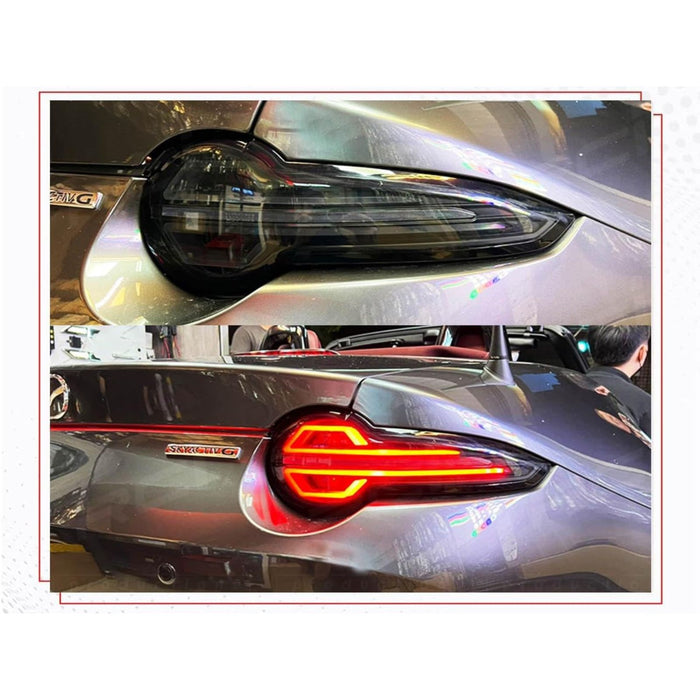 Black Full LED Tail Lights with Sequential Indicator for Mazda MX-5 Miata ND 2015–2023
