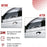Door Handle Cover Trim Set of 4 Compatible with 2007-2021 Fiat 500 / 500C / Abarth - Gloss Black
