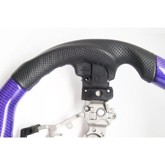 Purple Carbon D-Shape Leather Steering Wheel for 2015–2021 Subaru WRX STI VA
