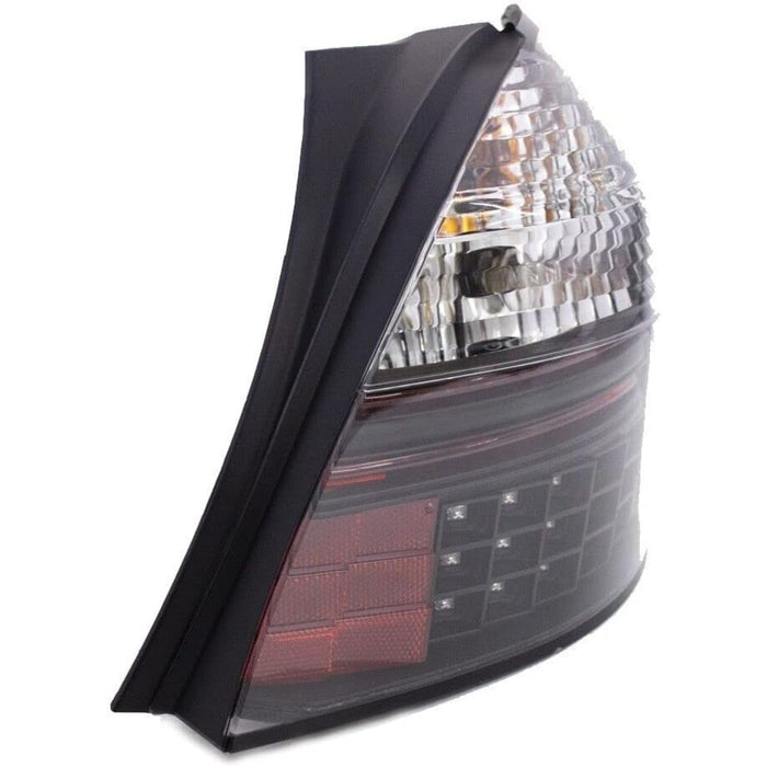 LED Black Rear Tail Lights Pair for Toyota Yaris Hatchback (2006–2008)