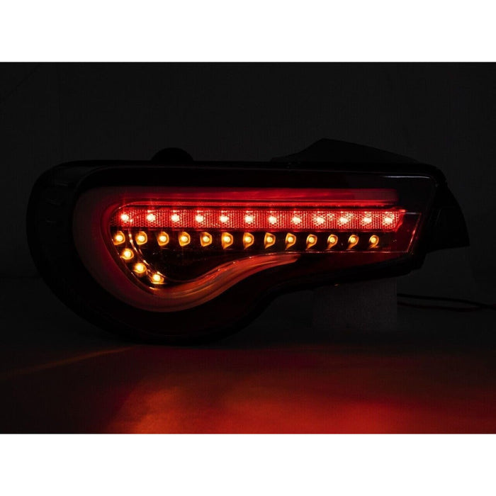 LED Tail Lights with Sequential Turn Signals Black Smoked for Scion FR-S / GT86 / BRZ 2013–2021