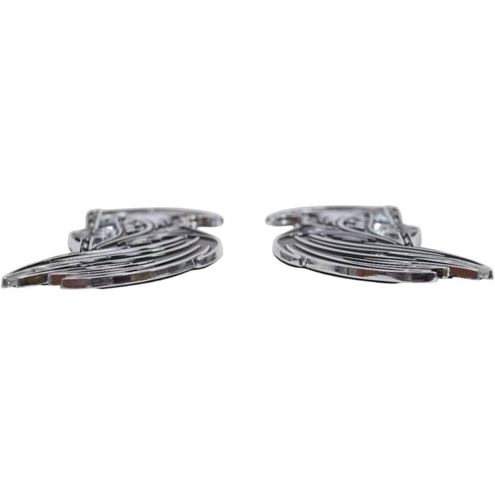 Grim Skull Zinc Alloy Car Emblem Pair – 3D Metal Badge Left & Right Set, Gothic Biker Style