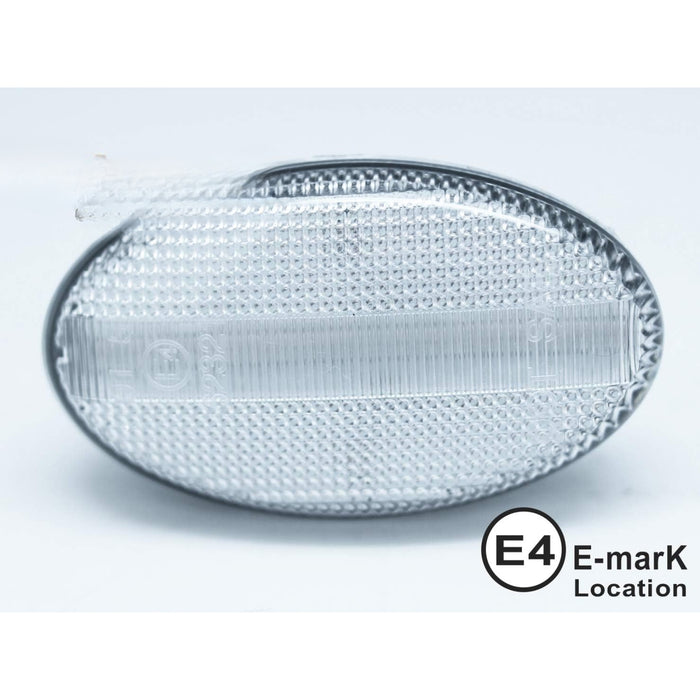 LED Side Markers Clear Lens Turn Lights Compatible With 2002-2007 Subaru Impreza WRX STI