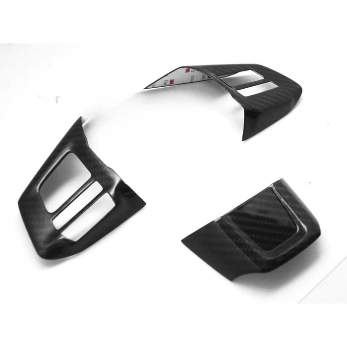Carbon Fiber Steering Wheel Button Trim Cover Compatible With Subaru WRX STI VA 2018–2021 (Manual Transmission)
