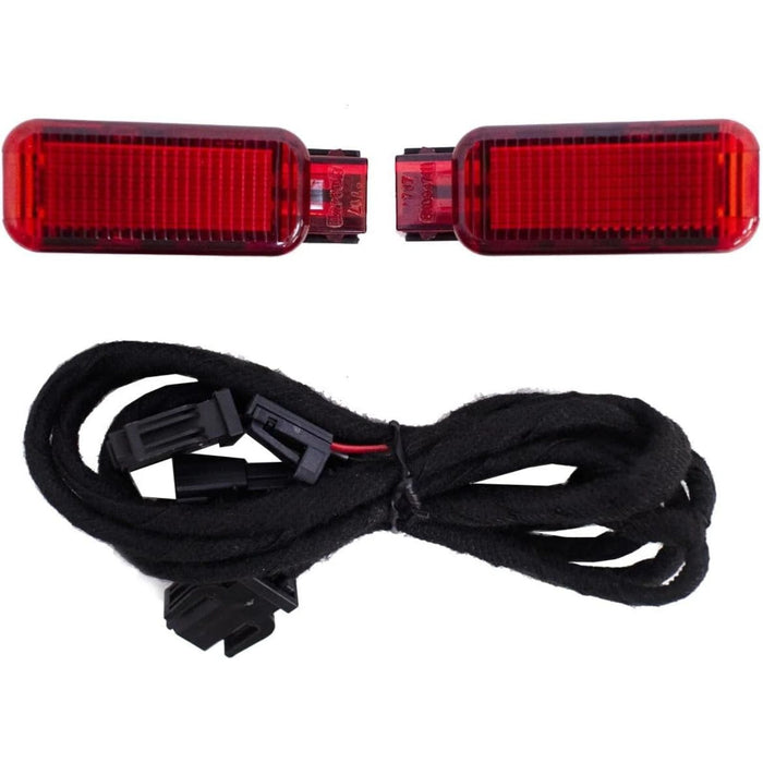 LED Safety Door Lights with Plug & Play Harness – Red for Skoda Octavia RS Mk4 (2021+)