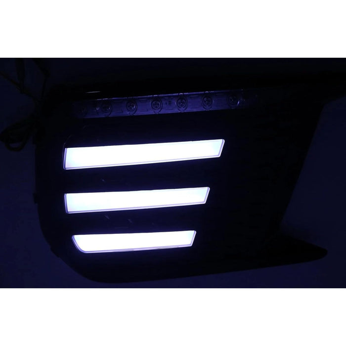 Triple DRL LED Bezel Kit – For Subaru WRX/STI (2018–2021) with Sequential Turn Signal (Smoked Lens)