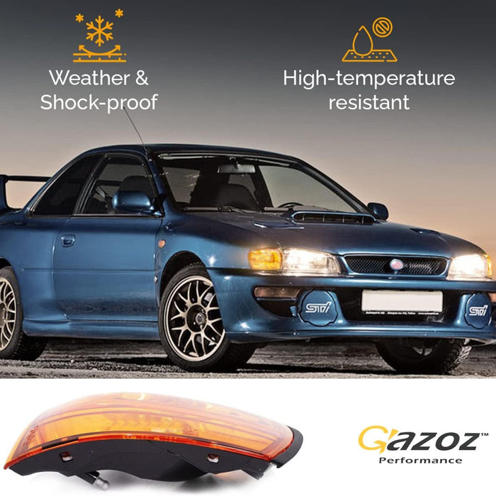 Crystal Amber Corner Lights (E-Mark) for Subaru Impreza GC8 / CC8A / Outback (1992–2000)